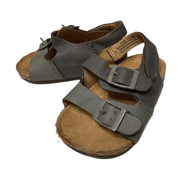 6-12M Baby Toddler Youth Sandals Shoes Child Grey Slip-On Old Navy Summer Spring - Picture 4 of 7